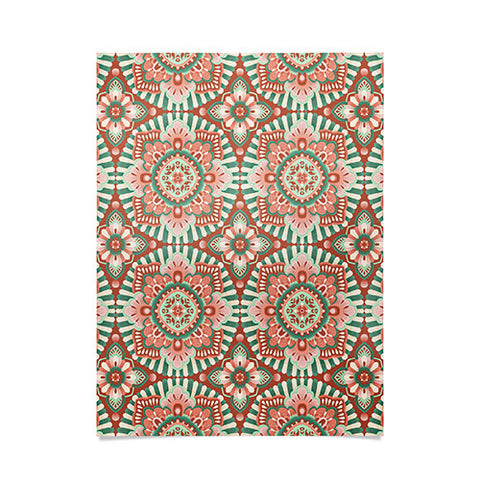 Pimlada Phuapradit Floral Mandala Tiles Poster