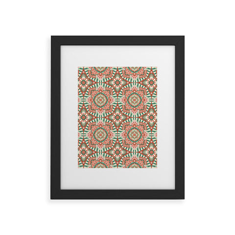 Pimlada Phuapradit Floral Mandala Tiles Framed Art Print
