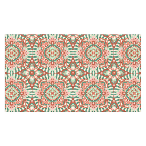 Pimlada Phuapradit Floral Mandala Tiles Tablecloth