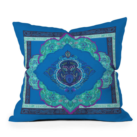 Pimlada Phuapradit Floral Maze Outdoor Throw Pillow