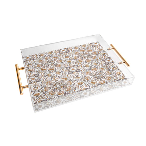 Pimlada Phuapradit Floral Tiles 10 Acrylic Tray