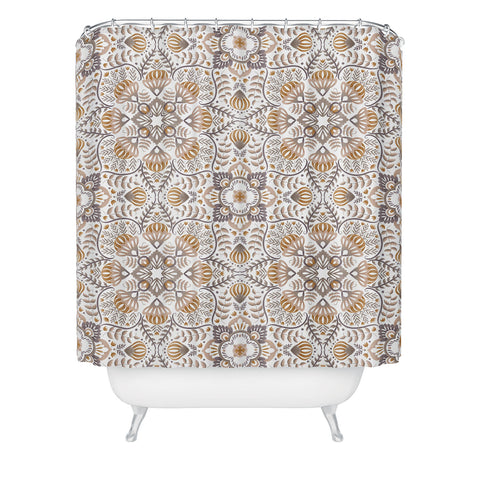 Pimlada Phuapradit Floral Tiles 10 Shower Curtain