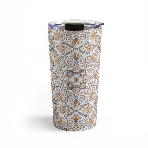Pimlada Phuapradit Floral Tiles 10 Travel Mug
