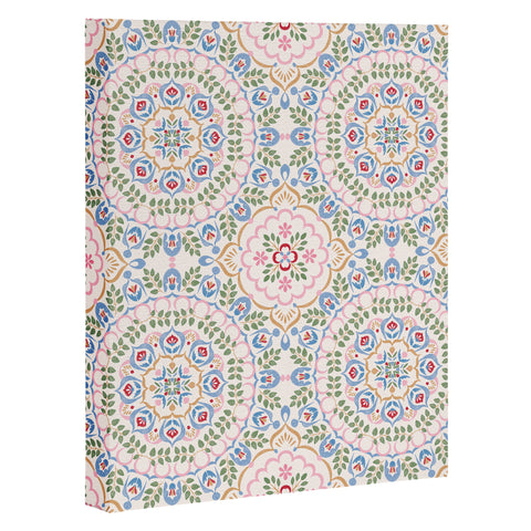 Pimlada Phuapradit Floral tiles 11 Art Canvas