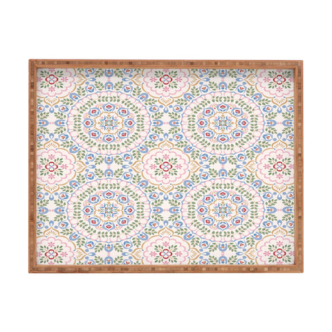 Pimlada Phuapradit Floral tiles 11 Rectangular Tray