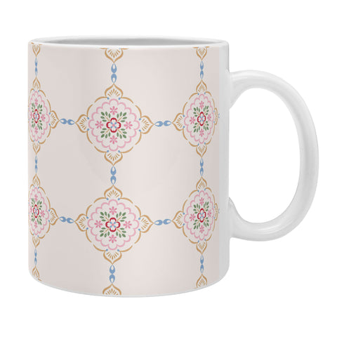 Pimlada Phuapradit Floral tiles 12 Coffee Mug
