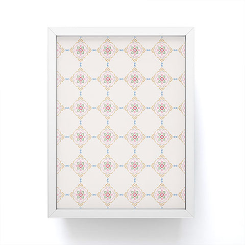 Pimlada Phuapradit Floral tiles 12 Framed Mini Art Print