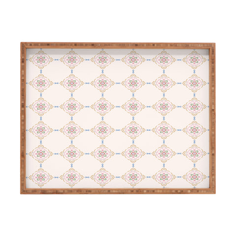 Pimlada Phuapradit Floral tiles 12 Rectangular Tray