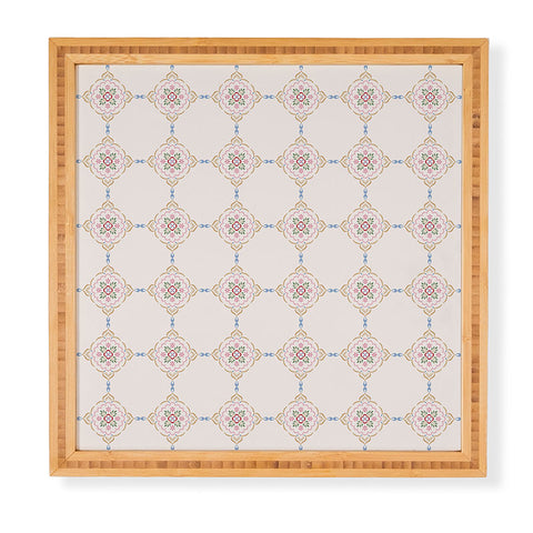 Pimlada Phuapradit Floral tiles 12 Framed Wall Art