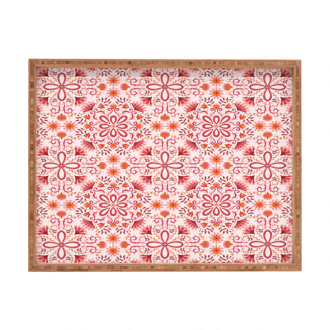 Pimlada Phuapradit Floral Tiles 14 Rectangular Tray