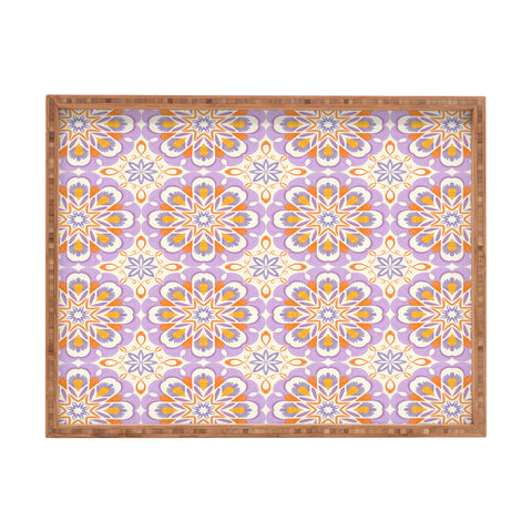 Pimlada Phuapradit Floral tiles 17 Rectangular Tray
