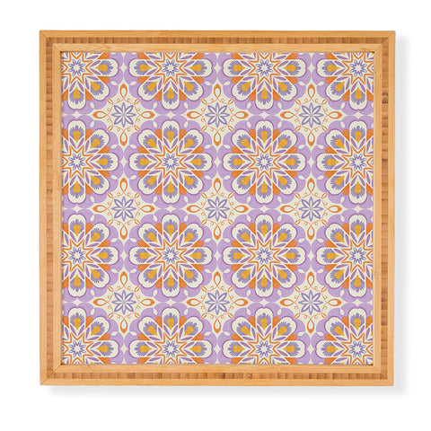 Pimlada Phuapradit Floral tiles 17 Framed Wall Art