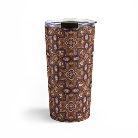 Pimlada Phuapradit Floral tiles 18 Travel Mug