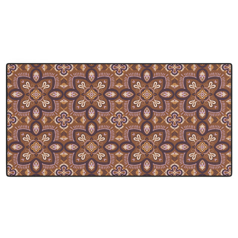 Pimlada Phuapradit Floral tiles 18 Desk Mat