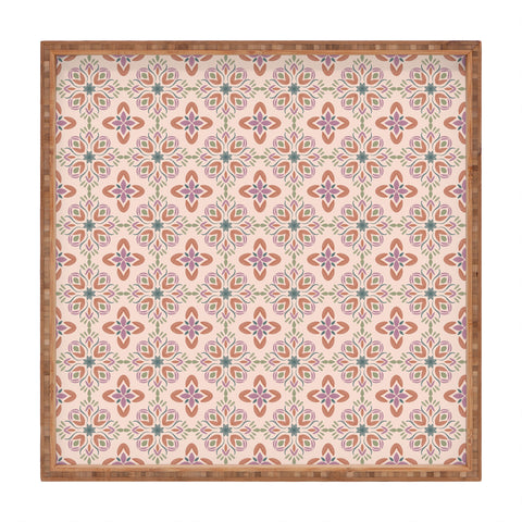 Pimlada Phuapradit Floral tiles 5 Square Tray