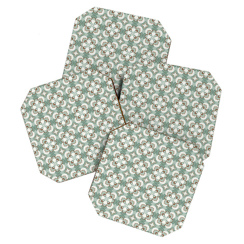 Pimlada Phuapradit Floral tiles 7 Coaster Set