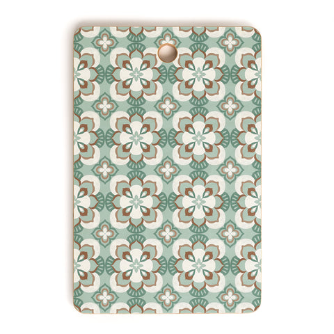 Pimlada Phuapradit Floral tiles 7 Cutting Board Rectangle