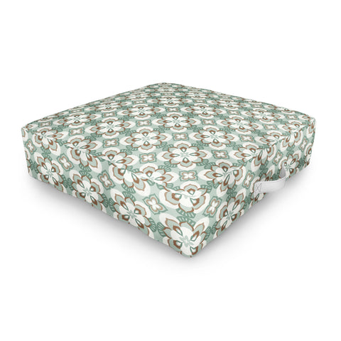 Pimlada Phuapradit Floral tiles 7 Outdoor Floor Cushion