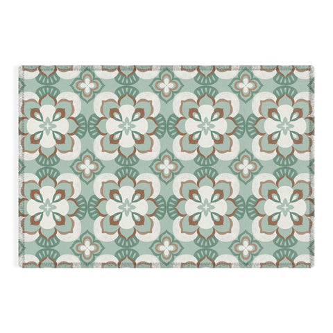 Pimlada Phuapradit Floral tiles 7 Outdoor Rug