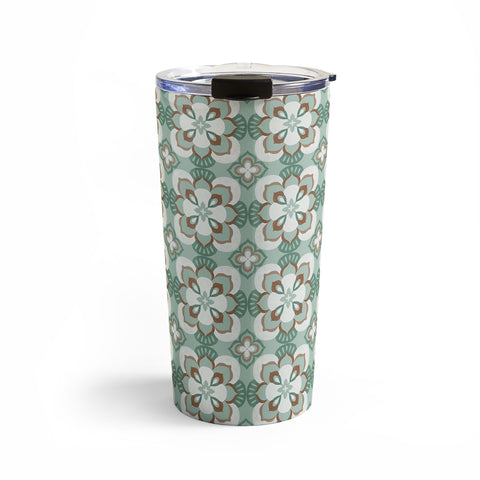 Pimlada Phuapradit Floral tiles 7 Travel Mug