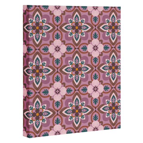 Pimlada Phuapradit Floral tiles 8 Art Canvas
