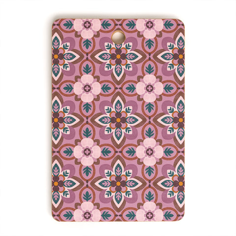 Pimlada Phuapradit Floral tiles 8 Cutting Board Rectangle