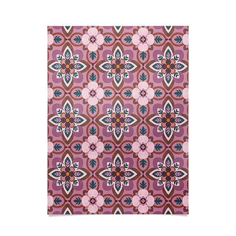 Pimlada Phuapradit Floral tiles 8 Poster