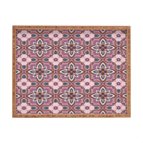 Pimlada Phuapradit Floral tiles 8 Rectangular Tray