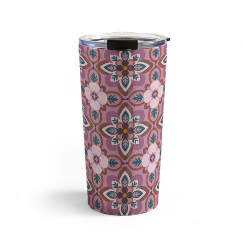 Pimlada Phuapradit Floral tiles 8 Travel Mug