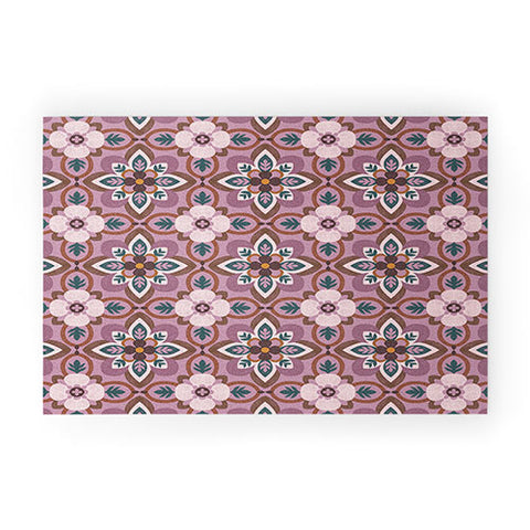 Pimlada Phuapradit Floral tiles 8 Welcome Mat