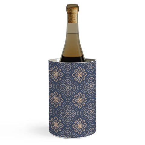 Pimlada Phuapradit Floral Tiles 9 Cyan Blue Wine Chiller