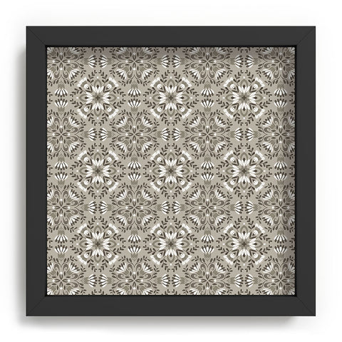Pimlada Phuapradit Floral Tiles Gray Recessed Framing Square