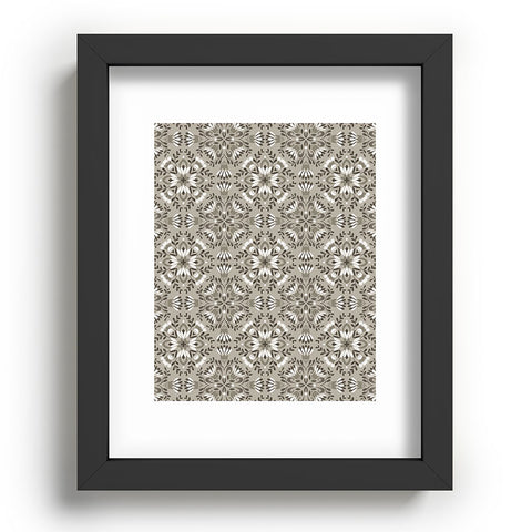 Pimlada Phuapradit Floral Tiles Gray Recessed Framing Rectangle