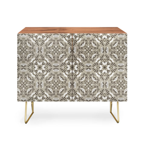 Pimlada Phuapradit Floral Tiles Gray Credenza