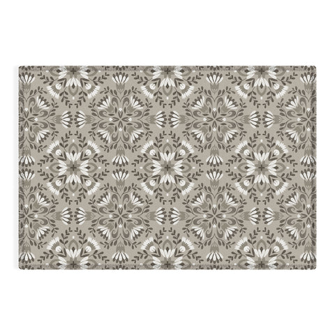 Pimlada Phuapradit Floral Tiles Gray Outdoor Rug