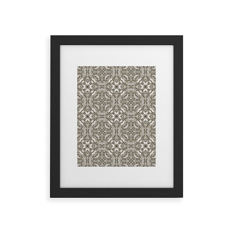 Pimlada Phuapradit Floral Tiles Gray Framed Art Print