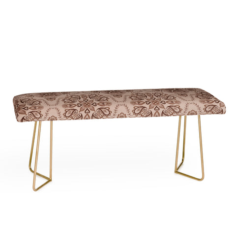 Pimlada Phuapradit Floral Tiles Light Brown Bench