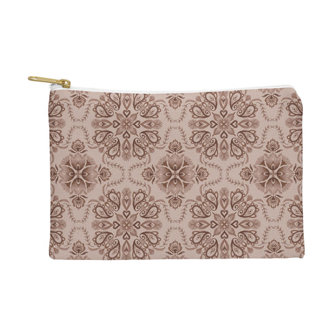Pimlada Phuapradit Floral Tiles Light Brown Pouch