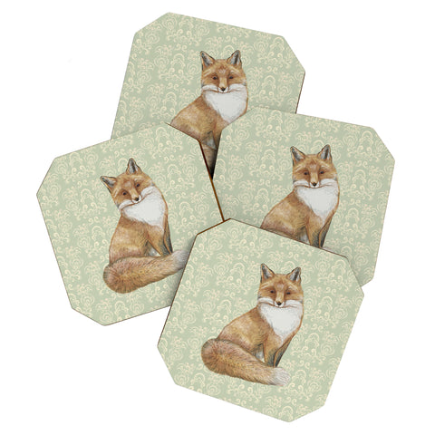 Pimlada Phuapradit Fox Portrait Coaster Set