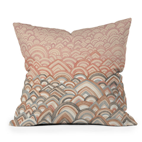 Pimlada Phuapradit Geo Mountain Outdoor Throw Pillow