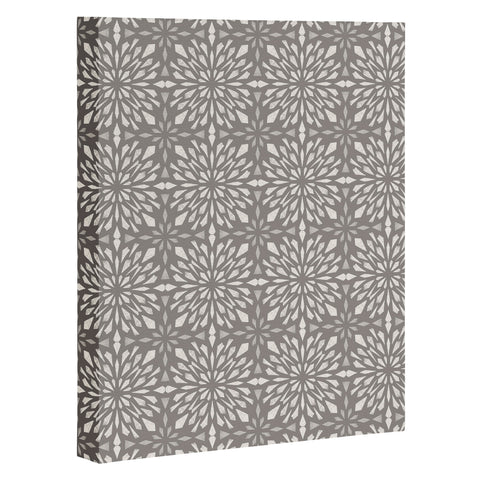 Pimlada Phuapradit Geo star tiles 2 Grey Art Canvas