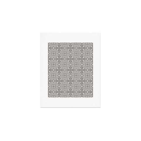 Pimlada Phuapradit Geo star tiles 2 Grey Art Print