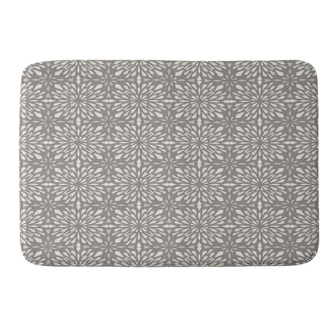 Pimlada Phuapradit Geo star tiles 2 Grey Memory Foam Bath Mat