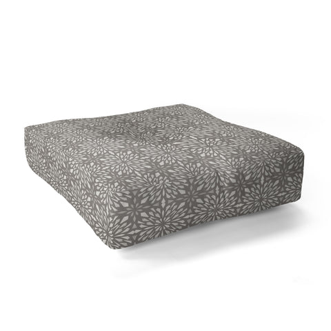 Pimlada Phuapradit Geo star tiles 2 Grey Floor Pillow Square