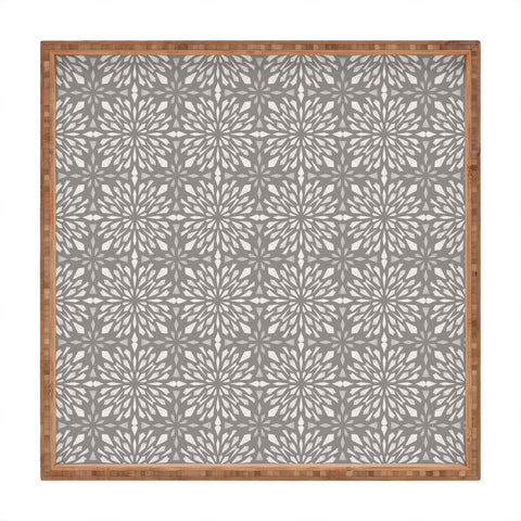 Pimlada Phuapradit Geo star tiles 2 Grey Square Tray