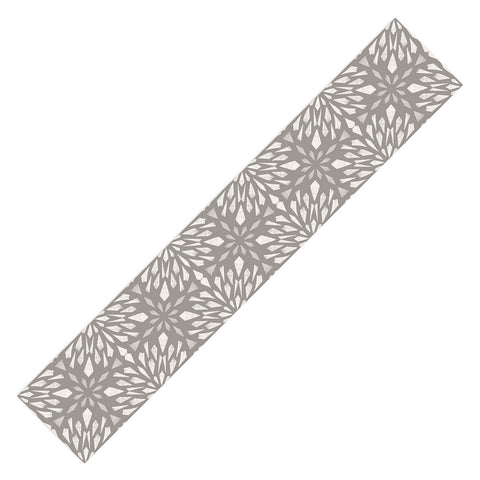 Pimlada Phuapradit Geo star tiles 2 Grey Table Runner
