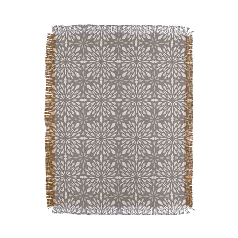 Pimlada Phuapradit Geo star tiles 2 Grey Throw Blanket