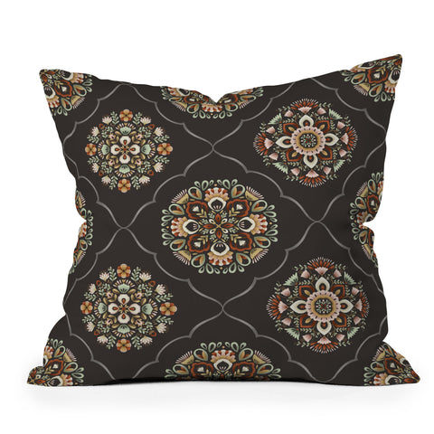 Pimlada Phuapradit Ivy Mandalas Outdoor Throw Pillow