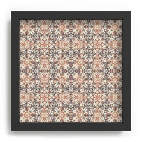 Pimlada Phuapradit Lace Tiles Beige and Brown Recessed Framing Square