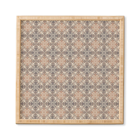 Pimlada Phuapradit Lace Tiles Beige and Brown Framed Wall Art